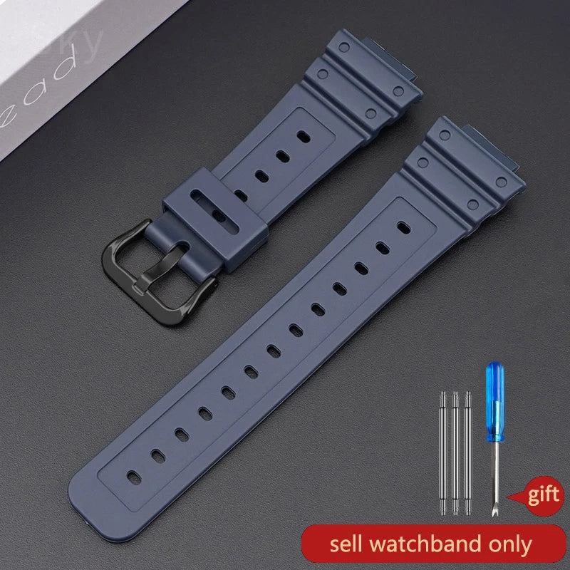 Anti-Allergy Resin Watch Strap with Stainless Steel Buckle for Casio G-Shock DW & GW Serie