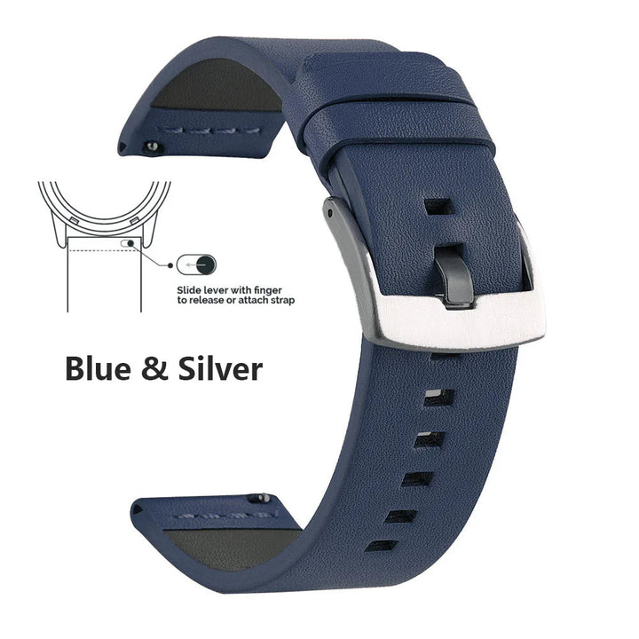 New Genuine Leather Quick Release Watch Band 18–24mm (Vintage Handmade)