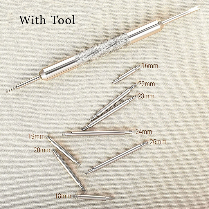 20pcs Stainless Steel Watch Spring Bars – Full Size Repair Kit (10-26mm)