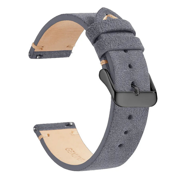 Genuine Leather Quick-Release Watch Strap 14–22mm