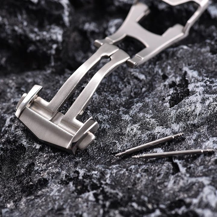 Stainless Steel Deployment Clasp – 18–22mm Folding Buckle for Omega Seamaster & Speedmaster