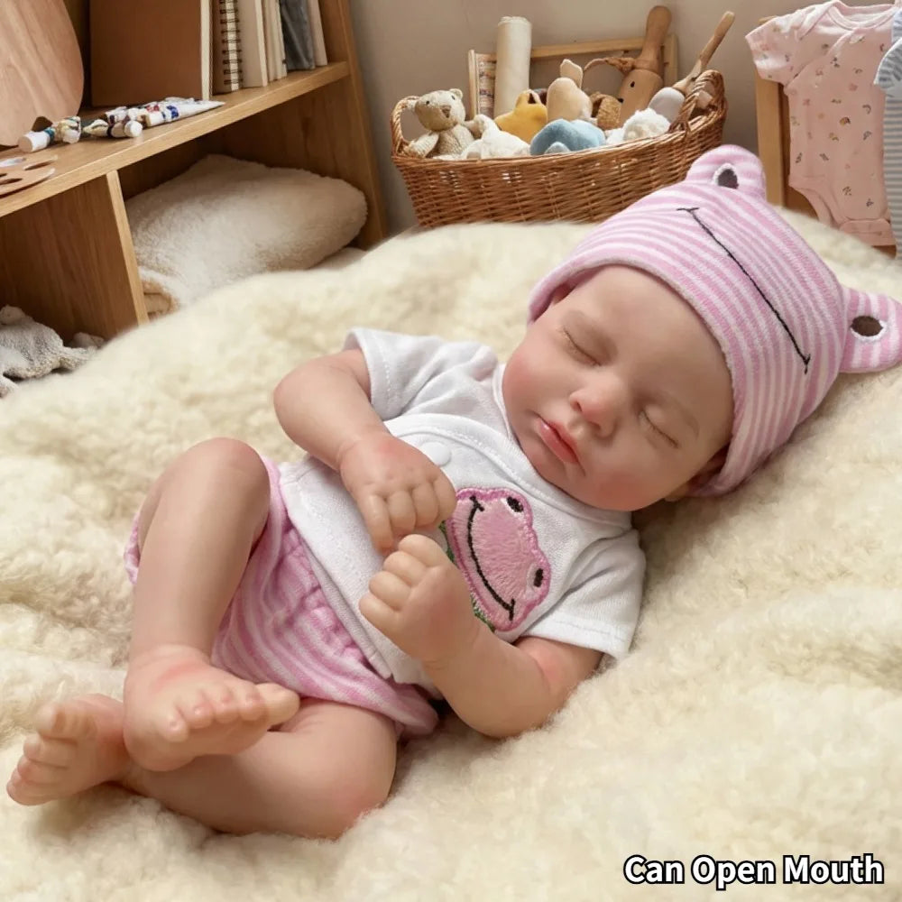 Loulou Open‑Mouth Full Body Reborn Baby Doll – Soft Silicone, Boy & Girl Options