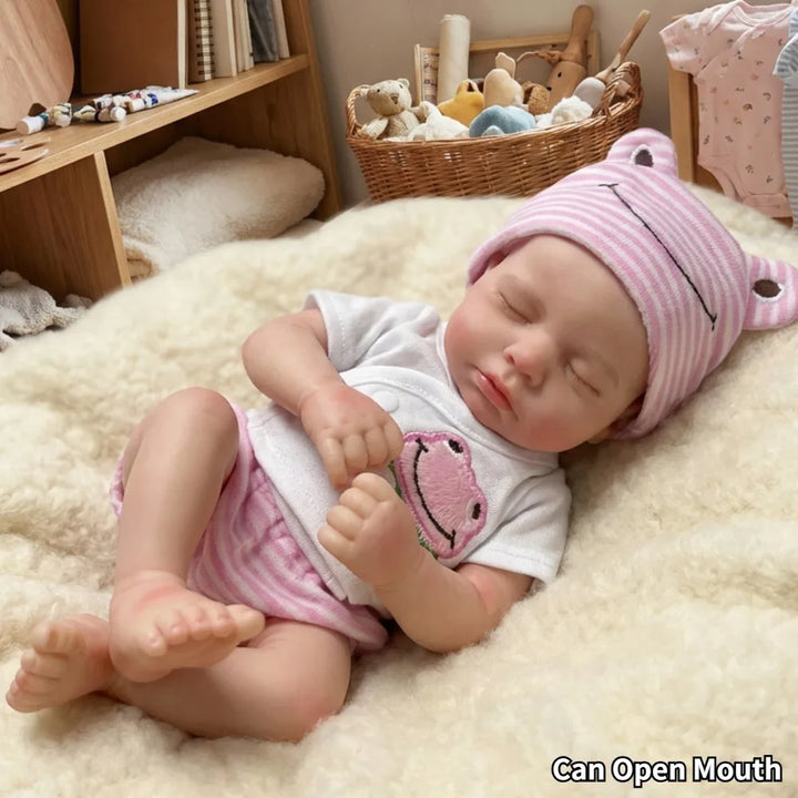 Loulou Open‑Mouth Full Body Reborn Baby Doll – Soft Silicone, Boy & Girl Options