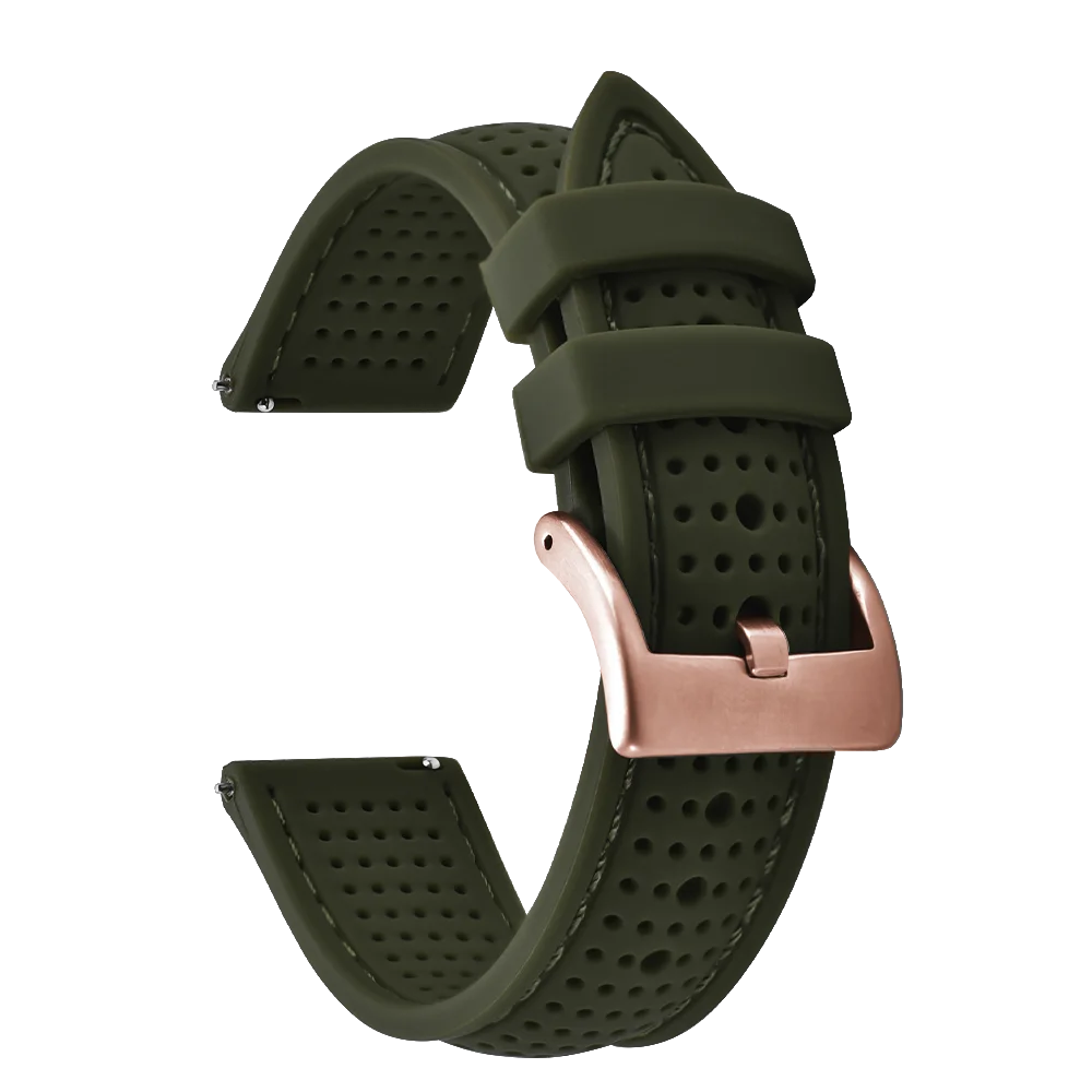 NATOBELT Soft Porous Rubber Watch Strap – Quick Release (18-22mm)