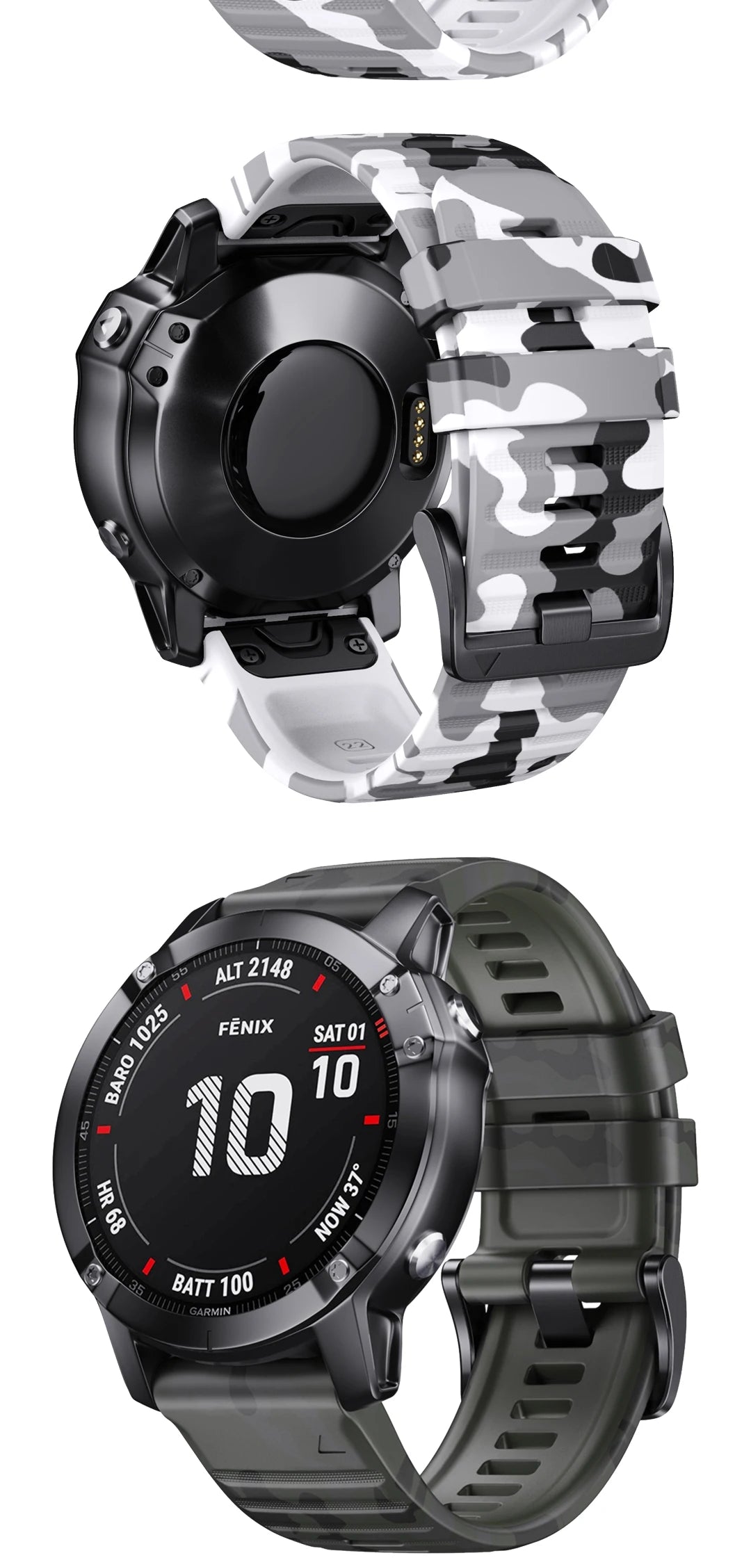 EasyFit Silicone Watch Strap 22/26mm Quick Release for Garmin Fenix & Epix Pro Gen2