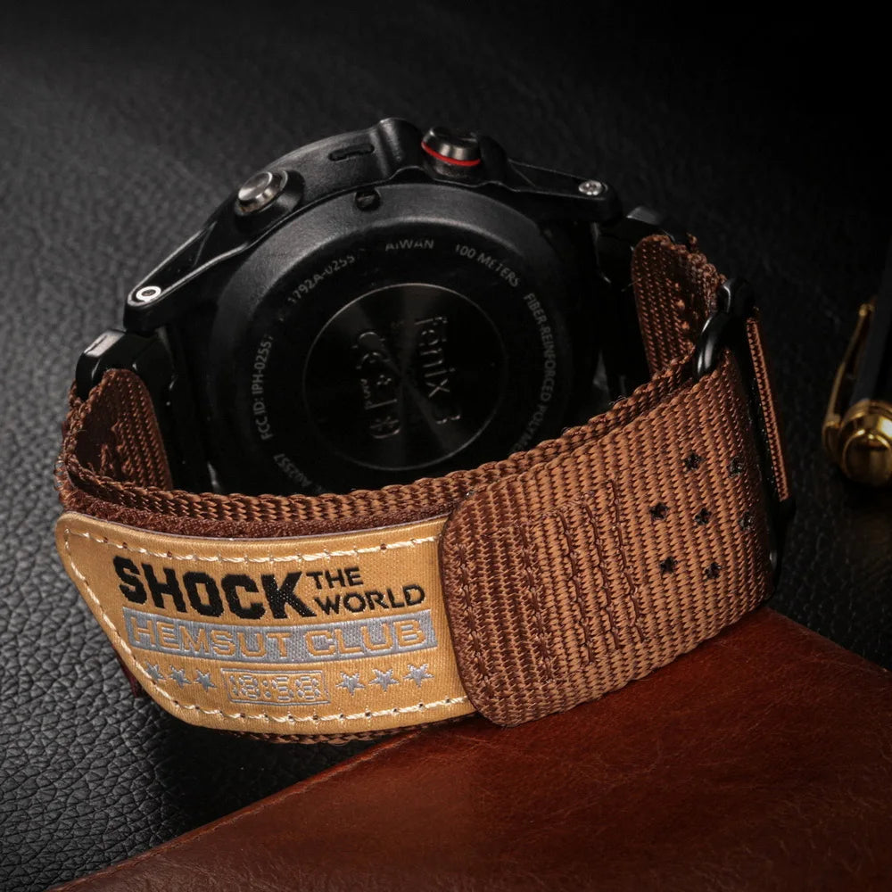Quickfit Nylon Sports Watch Strap – 20–26mm for Garmin Fenix & Epix