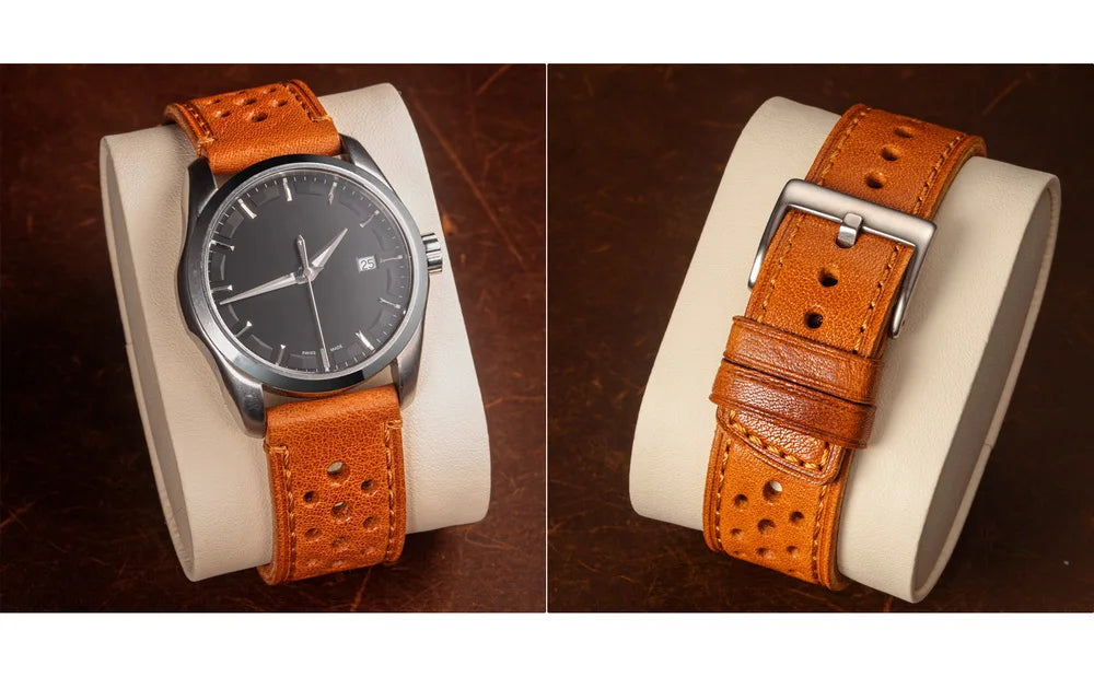 Hemsut Genuine Leather Watch Band Quick Release Italian Cowhide Rrist Straps For Man Soft Breathable 18 20 22 24mm