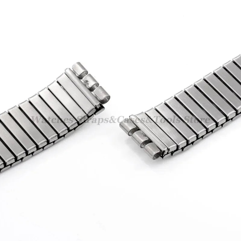 Elastic Metal Stretch Watch Band for Swatch – 17/20mm Stainless Steel