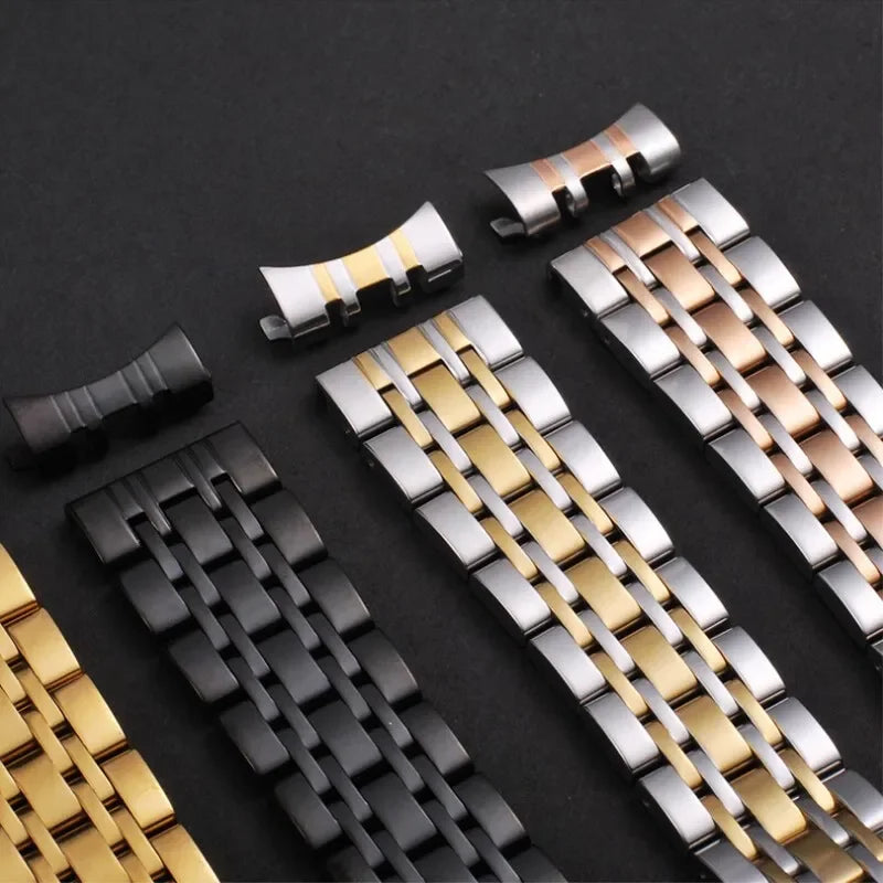 Solid Stainless Steel Watch Band 16–24mm with Butterfly Buckle for TISSOT,