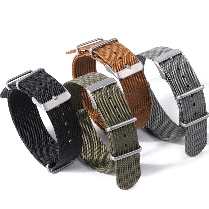18mm 20mm 22mm High Quality Nylon Strap Military for Rolex Braid Ribbed Sport Bracelet for Samsung Galaxy Watch4/3/5 Watchband