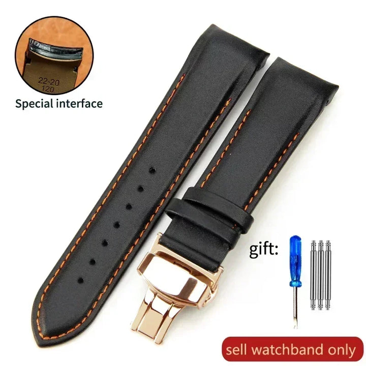 Genuine Calfskin Leather Watch Strap for Tissot (22–24mm)