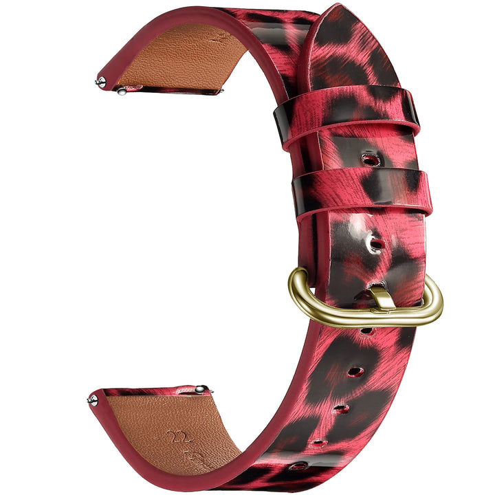 Leopard Print Leather Watch Band 20/22mm (Quick Release)
