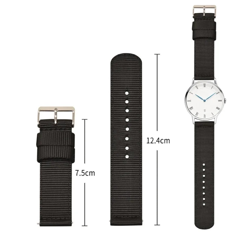 18mm 20mm 22mm 24mm Quick Release Watch Band Canvas Nylon Watch Strap for Garmin Fenix 5x Gps for Huawei Gt2 Wristband Bracelet