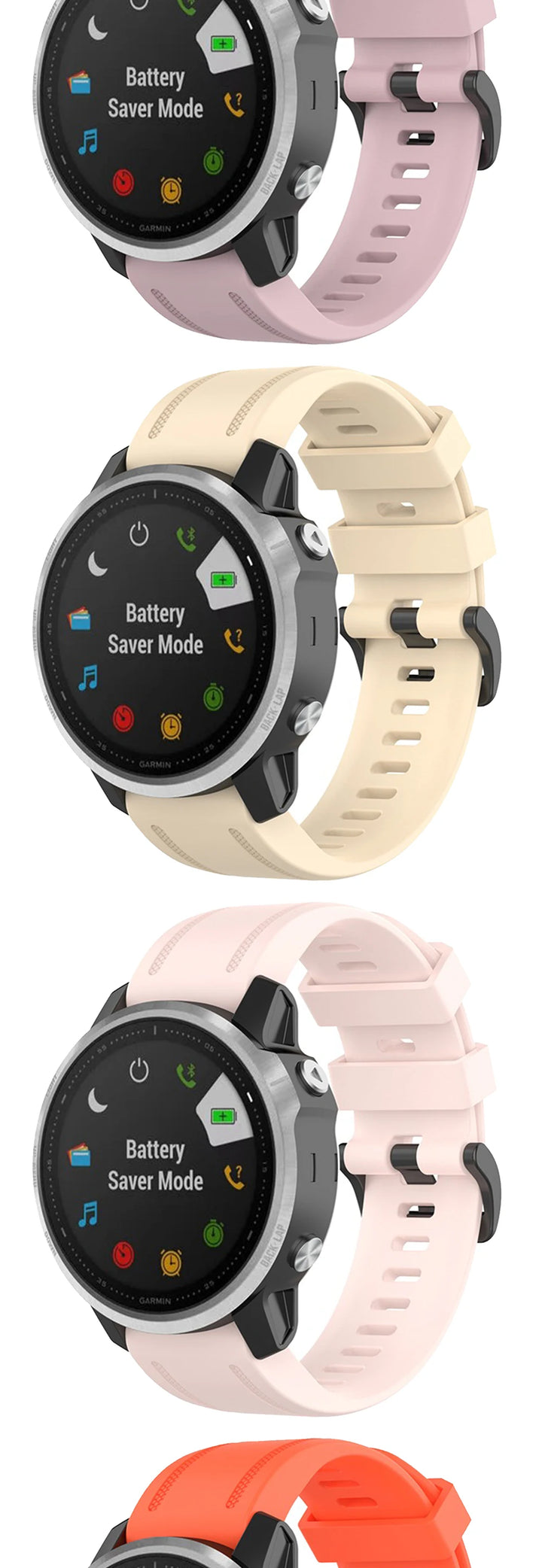 QuickFit Silicone Band for Garmin Fenix & Epix (20-26mm)
