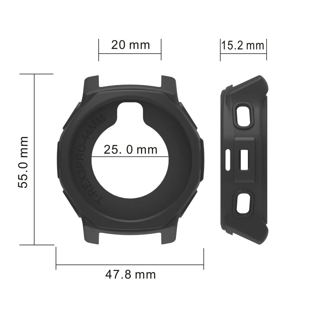 Silicone Strap with Protective Case for Amazfit T-Rex 3 Pro (44mm)