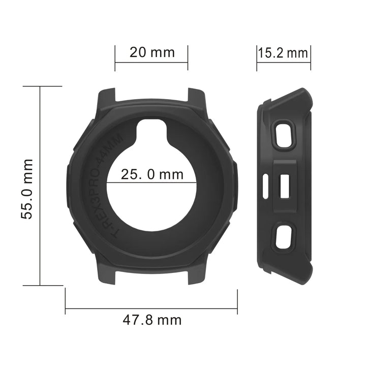 Silicone Strap with Protective Case for Amazfit T-Rex 3 Pro (44mm)
