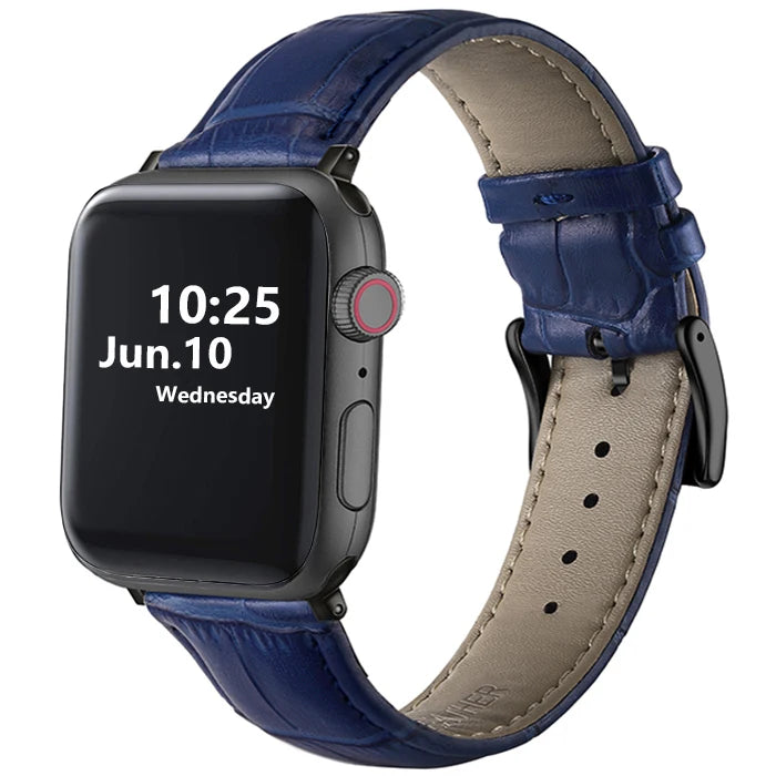 Leather Apple Watch Band (38/42mm, Series 3–6/SE Compatible)