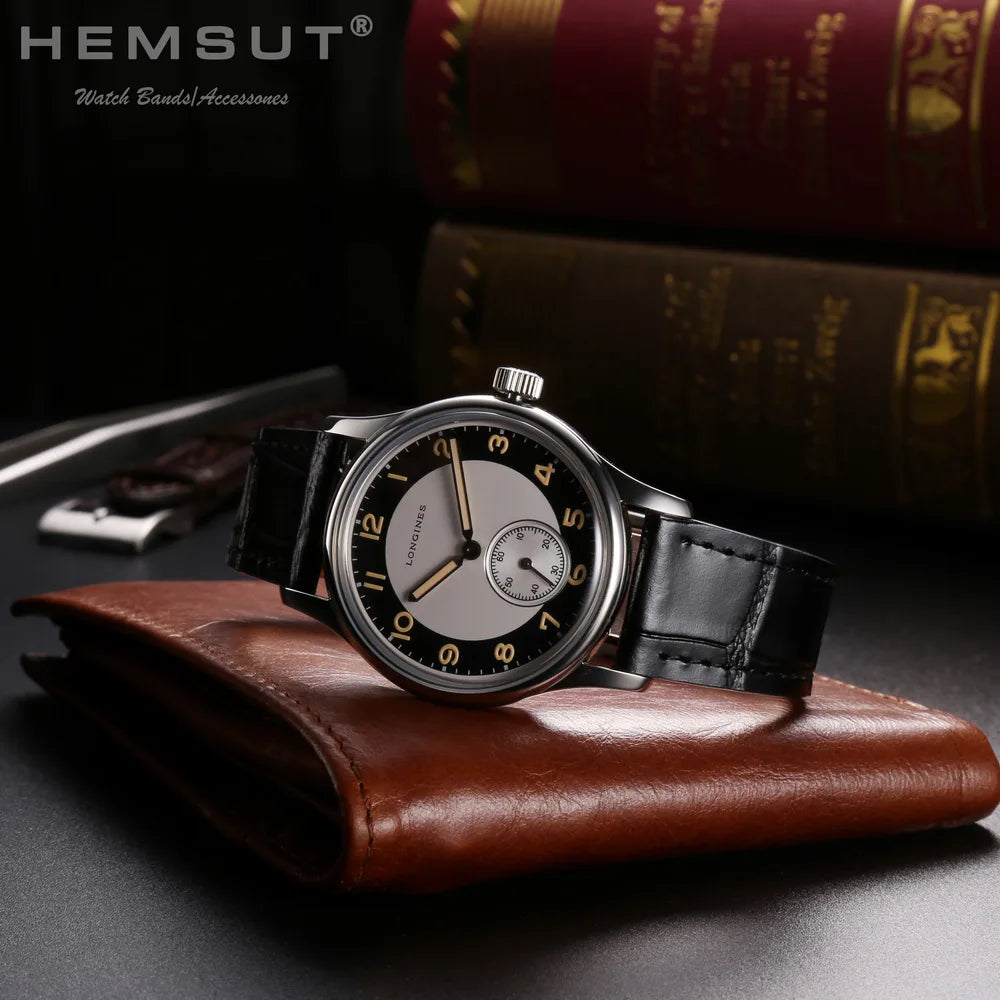 HEMSUT High Quality Genuine Leather Watch Band Quick Release Handmade Cowhide Straps For Men 18MM 20MM 21MM 22MM