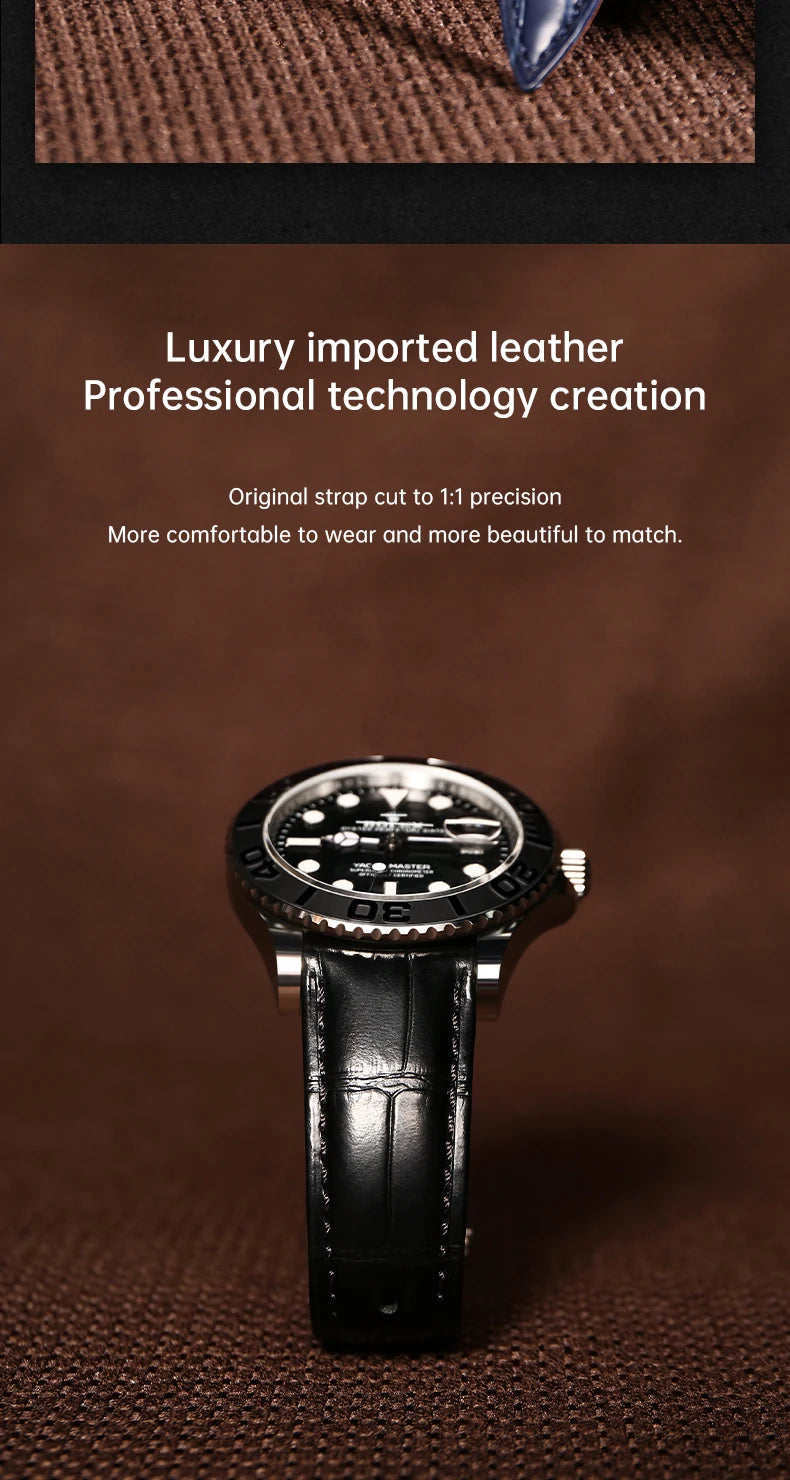 MAIKES Luxury Leather Watch Strap Quick Release Accessories For Rolex Omega IWC Watchbands Green 19mm 20mm 21mm 22mm Watch Band