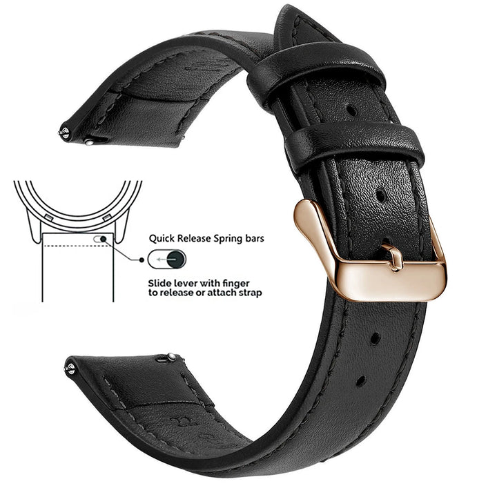 Top Grain Leather Watch Band 12–24mm (Quick Release)