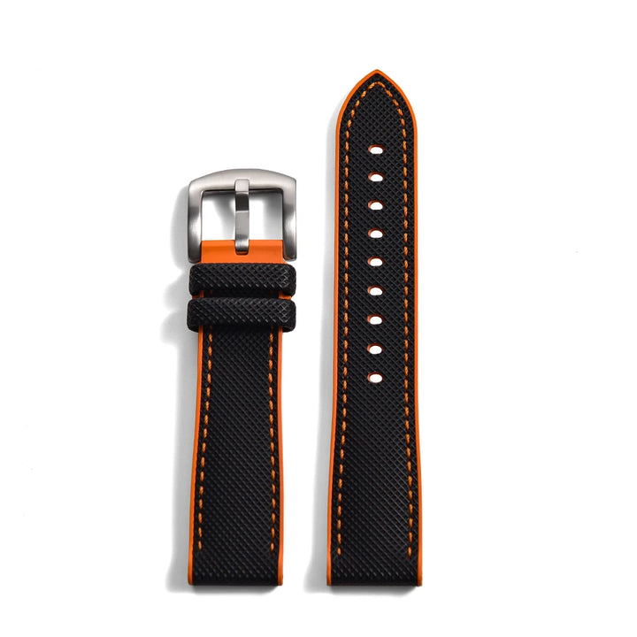 Premium Grade Hybrid FKM Nylon Watch Strap 18mm 20mm 22mm 24mm Fluoro Rubber Watchbands For Each Brand Diving Watches