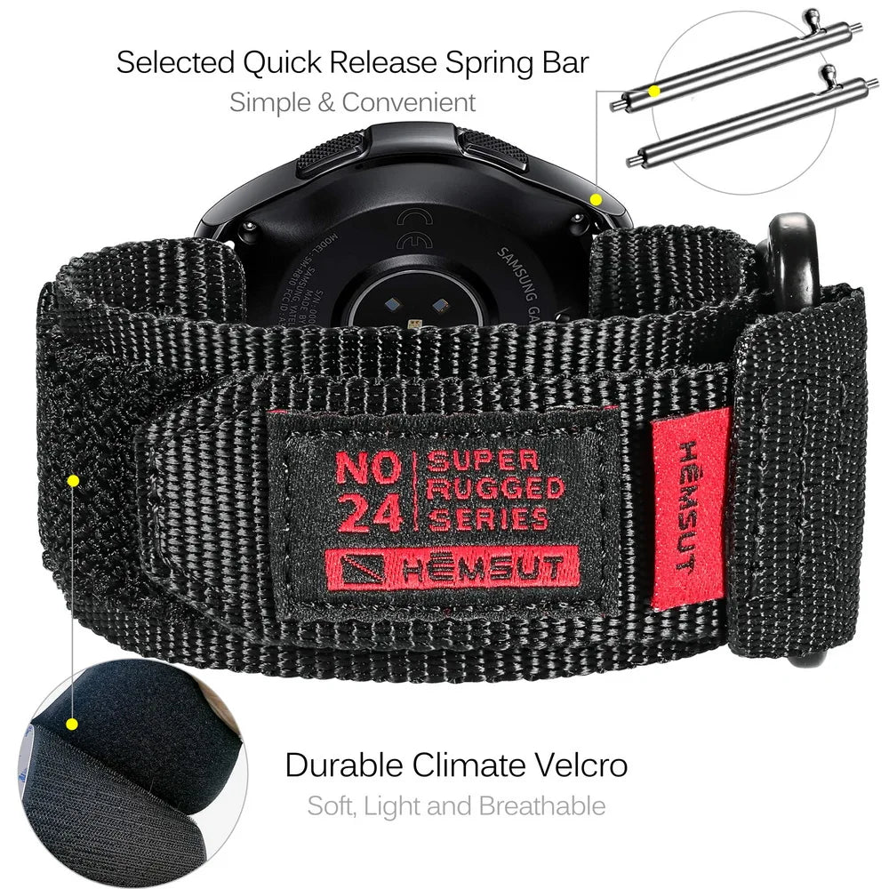HEMSUT Nylon Military Sport Band for Huawei (20-22mm)
