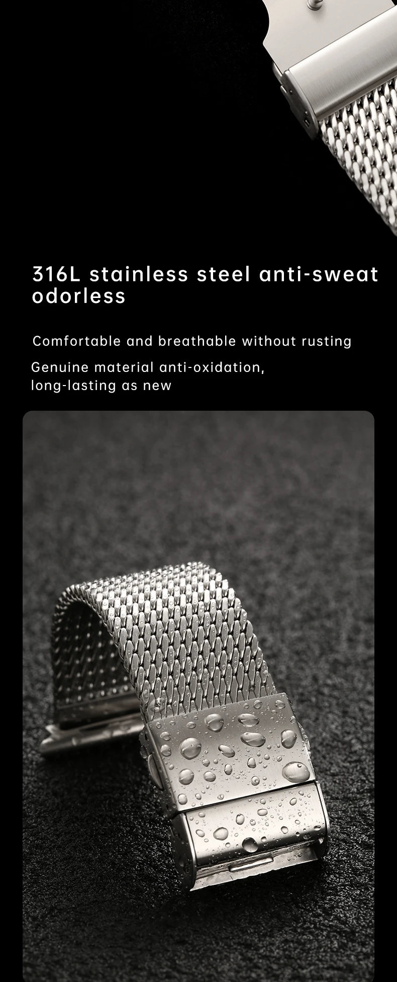 Luxury Milanese Mesh Apple Watch Ultra 2 Band, 316L Stainless Steel Watch Strap, For Apple Watch 49mm 45mm 44mm 41mm 40mm