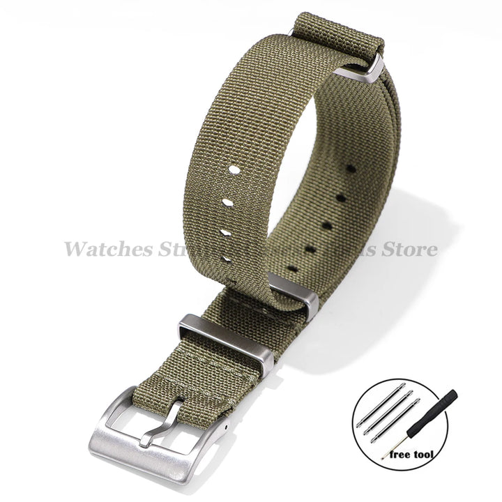 Nylon Ribbed Watch Band 18mm 20mm 22mm for Xiaomi Redmi Watch 3 Lite/Active for Smartwatch Universal Wristband Watch Accessories