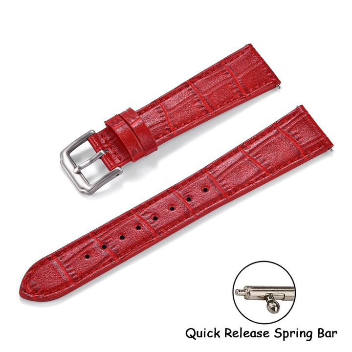 16/18/19/20/21/22mm Quality Leather Watch Bands Slub Pattern Leather Strap Universal Watchbands Accessories for Men Women Bands