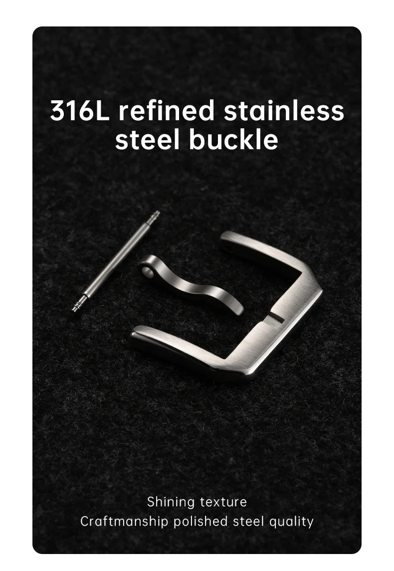 316L Stainless Steel Watch Buckle 18mm 20mm 22mm Leather Strap Clasp Black Rose Gold For IWC Omega Huawei