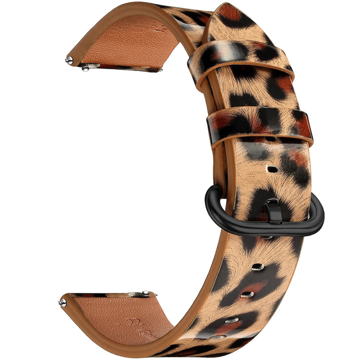 Leopard Print Leather Watch Strap 20/22mm (Quick Release)