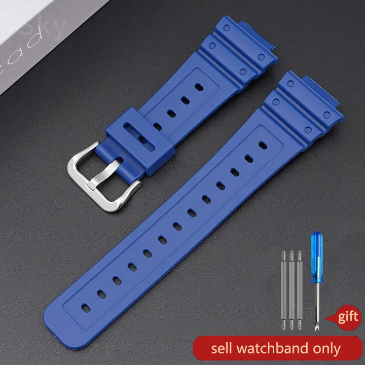 Anti-Allergy Resin Watch Strap with Stainless Steel Buckle for Casio G-Shock DW & GW Serie