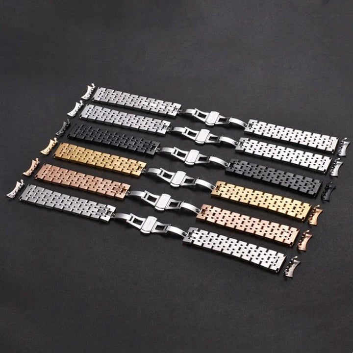 Solid Stainless Steel Watch Band 16–24mm with Butterfly Buckle for TISSOT,