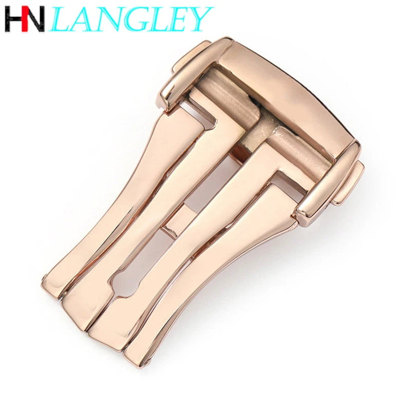 Folding Buckle for Omega Leather & Rubber Straps – 16/18/20mm, Stainless Steel