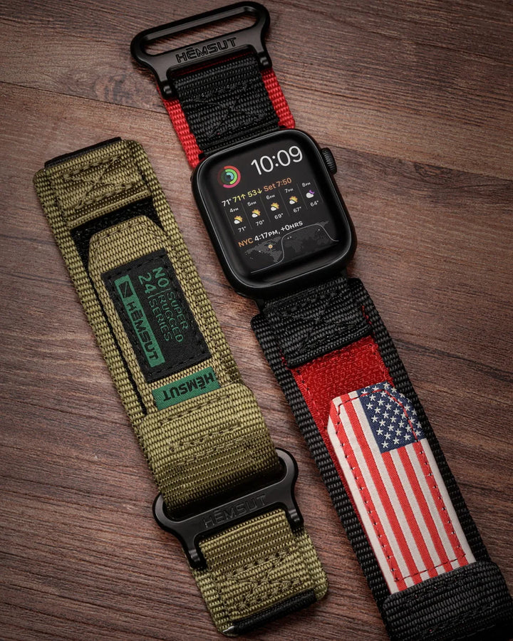 HEMSUT For Apple Watch Band Ultra 2 3 49mm Nylon Series 9 45mm Straps Soft Breathable Comptibility 38 40 41 42 44mm