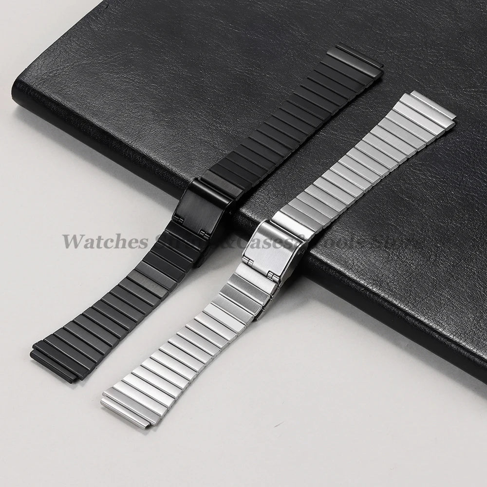 18mm For Casio A158W Watchband Stainless Steel Watch Strap for F-91W/F105/108/A158/168 AE1200/1300 Metal Small Watch Steel Band