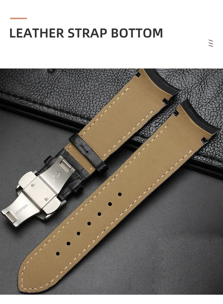 Genuine Calfskin Leather Watch Strap for Tissot (22–24mm)