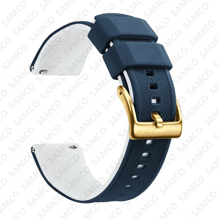 Premium Silicone Rubber Watch Band 18–22mm (Quick Release)