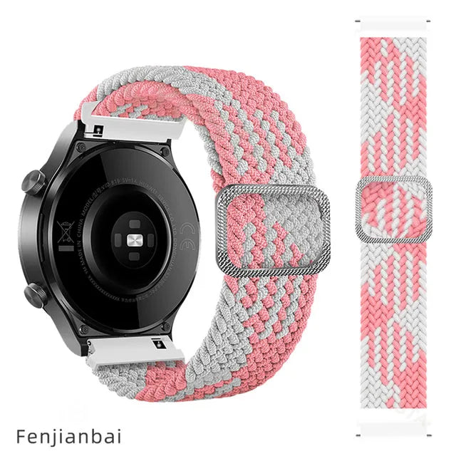 20/22mm Braided Nylon Strap for Realme Watch 2/3 & Amazfit Bip/GTS/GTR