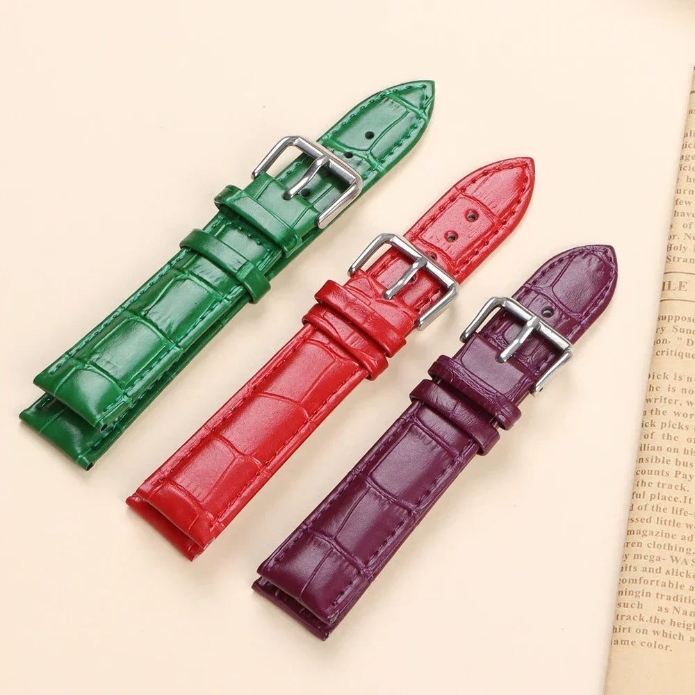 18mm 20mm 22mm 24mm Genuine Leather Watchband Crocodile Pattern Straps Mens Replacement Universal Bracelet