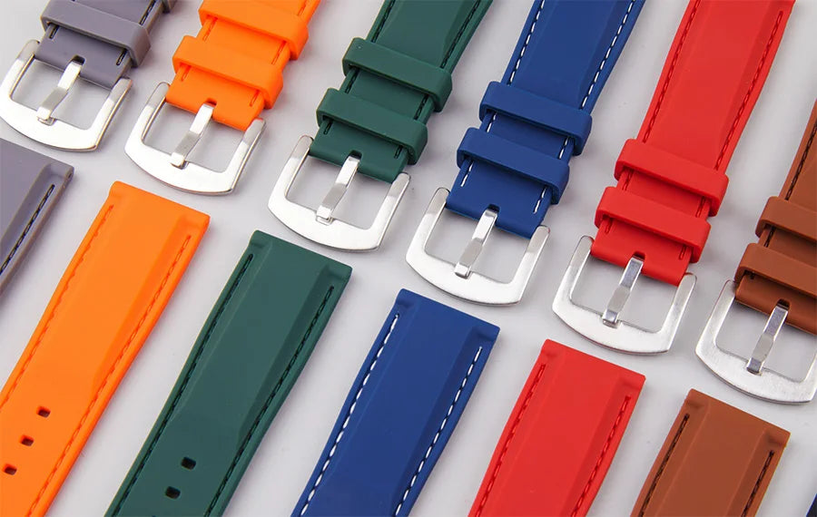 Silicone Rubber Watch Band 20–22mm (Soft & Comfortable Replacement)