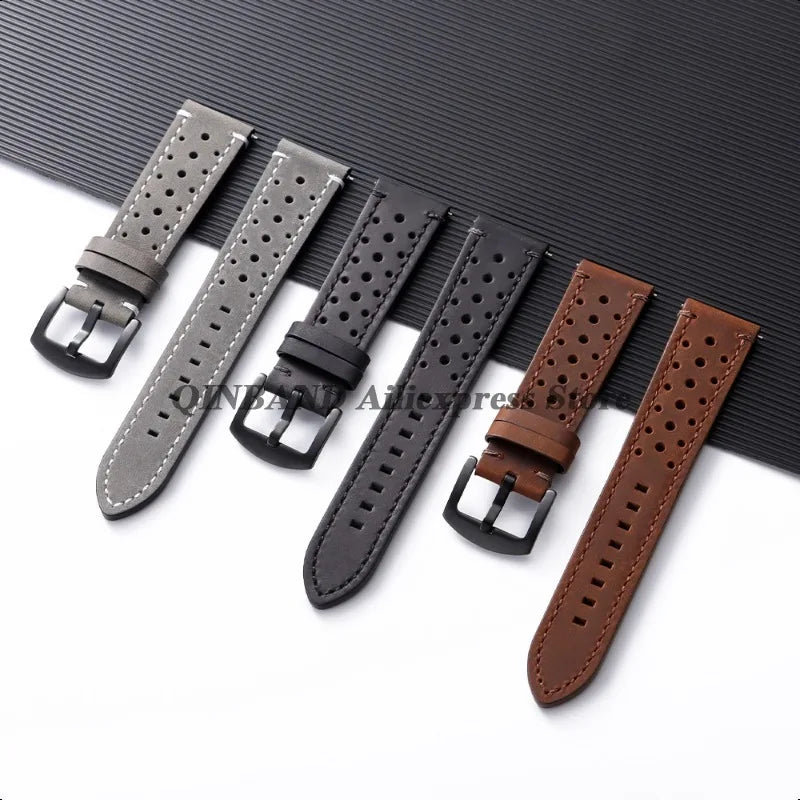 Soft Cowhide Leather Watch Band 18–24mm for Huawei Watch GT4/GT5