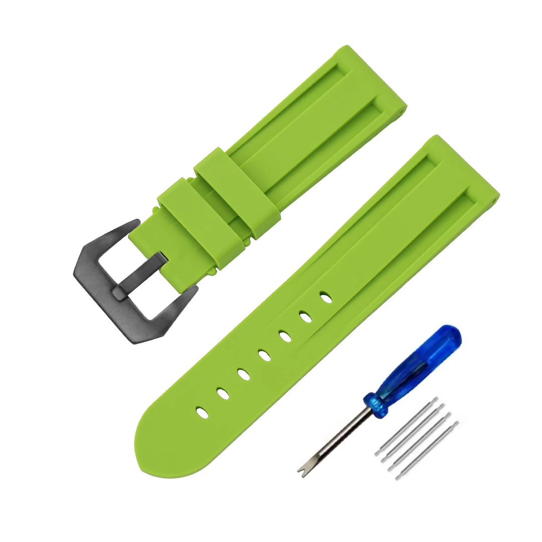 Soft Silicone Rubber Watch Band 20–26mm for Panerai