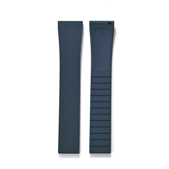 Premium Stripess CTS FKM Rubber Watch Strap 20mm Watchband Quick Release Silver/Black/Gold CTS Butterfly Buckle Cut To Sizes