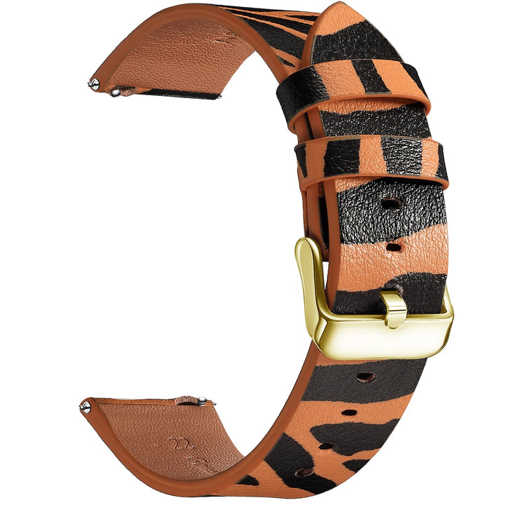 Leopard Print Leather Watch Strap 20/22mm (Quick Release)