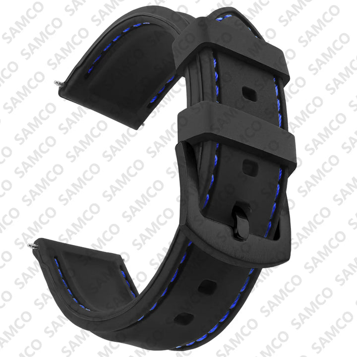 Silicone Rubber Watch Band 18–26mm (Soft & Comfortable Replacement Strap)