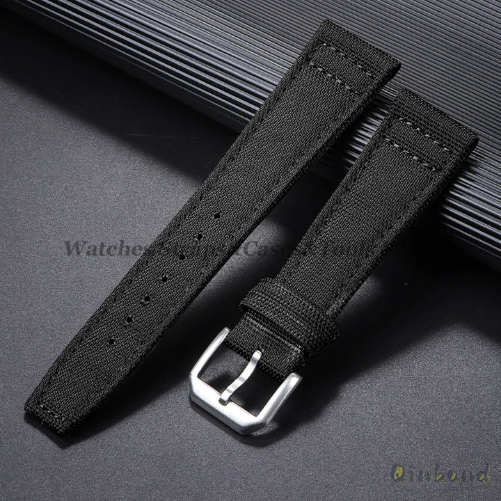 Nylon Canvas Watch Strap for IWC Pilot 20mm 21mm 22mm Strap Waterproof Sport Watch Strap Cowhide Wrist Belt Men's Women Bracelet