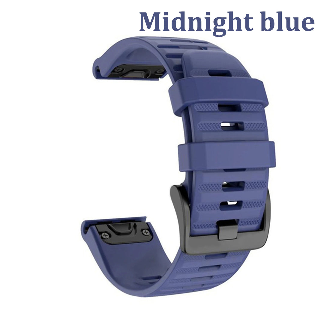 QuickFit Silicone Strap for Garmin Fenix, Epix & D2 Series (20-26mm)