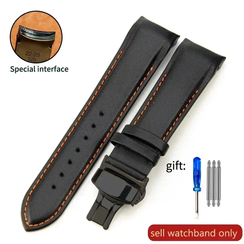 Genuine Calfskin Leather Watch Strap for Tissot (22–24mm)