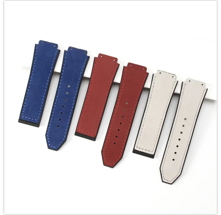 Hublot Yubo Leather & Silicone Hybrid Watch Strap 26×19mm